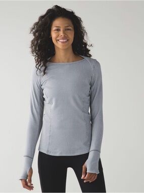 Lululemon Kanto Catch Me Long Sleeve Top Running Grey Size 4 Women’s